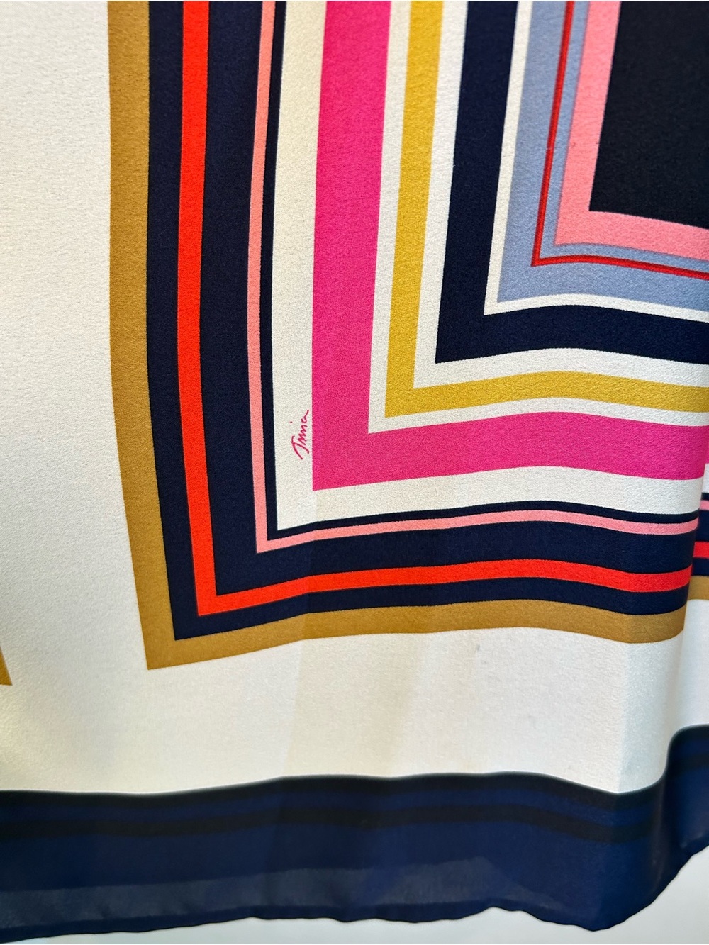 Trina Turk Multicolor Striped Off-Shoulder Theodora Silk Dress in Pink/Navy NWT - Picture 2 of 11